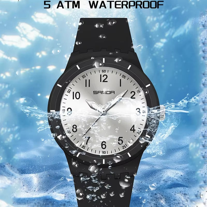 New Fashion Man Sports Watches Unisex Quartz Simple Waterproof Watch Night Light Male Female Student Quartz Casual Watch