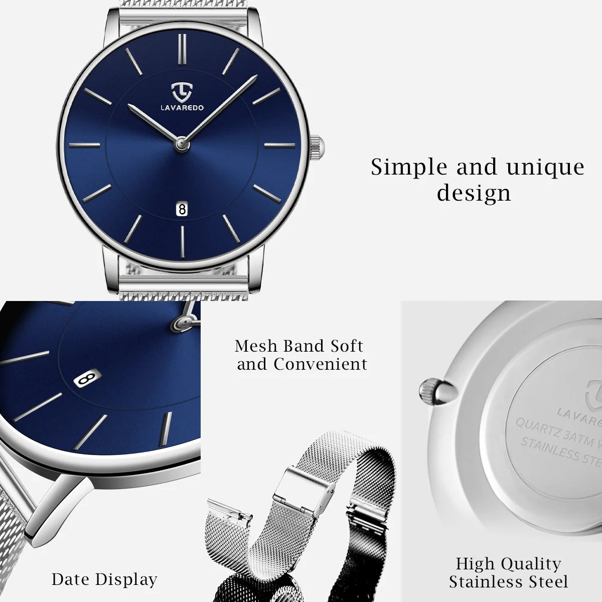 Mens Watches Fashion Quartz Men'S Watches Ultra Thin Minimalist Wristwatches with Stainless Steel Strap Gift for Man Father'S Day Gifts