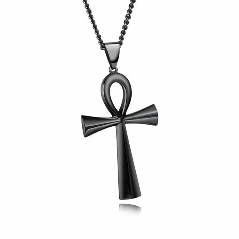 Amulet Pendant Egyptian Ankh Crucifix Necklaces Metal Pendants Symbol of Life Cross Necklaces Jewelry Gifts Chains