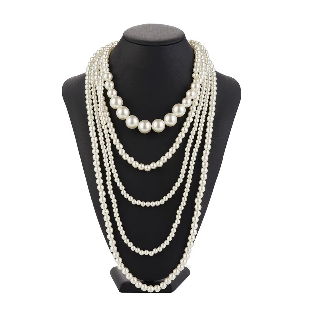 Multilayered Imitation Pearl Necklace for Woman Luxury Jewelry High Quality Fashion Woman Necklaces