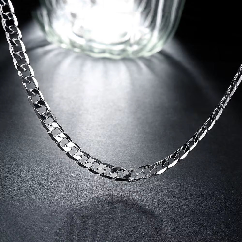 Special Offer 925 Sterling Silver Necklaces for Women Man Classic 6MM Chain Charm Fashion Jewelry Wedding Party Gifts